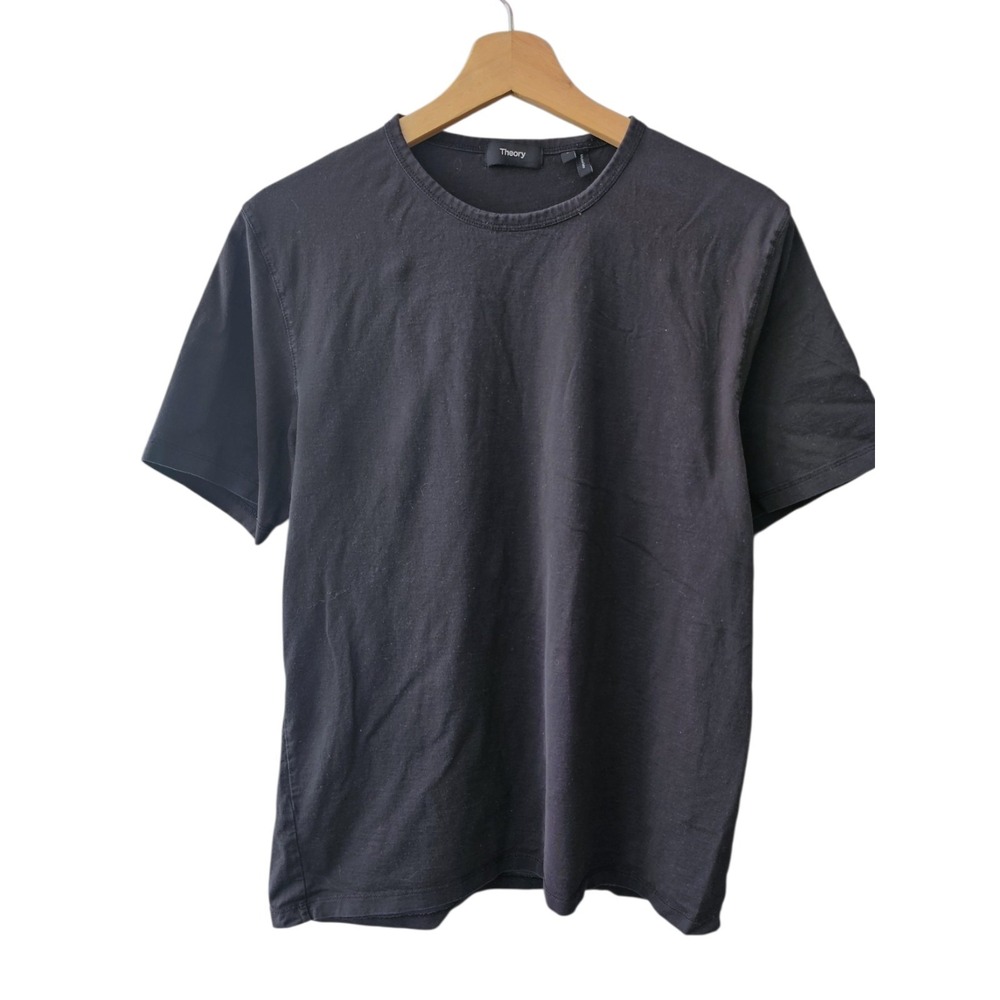 Theory Mens Precise Tee Black Cotton Jersey Crew Neck T-Shirt J0194523 Size L
